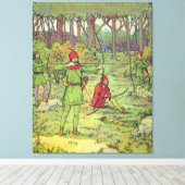 Robin Hood im Wald Leinwanddruck (Insitu (Holzboden))