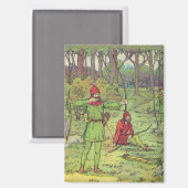 Robin Hood im Wald Magnet (Vorderseite/Rückseite)