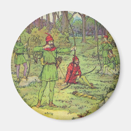 Robin Hood im Wald Magnet (Vorne)
