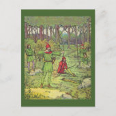 Robin Hood im Wald Postkarte (Vorderseite)