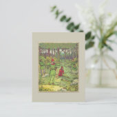 Robin Hood im Wald Postkarte (Stehend Vorderseite)