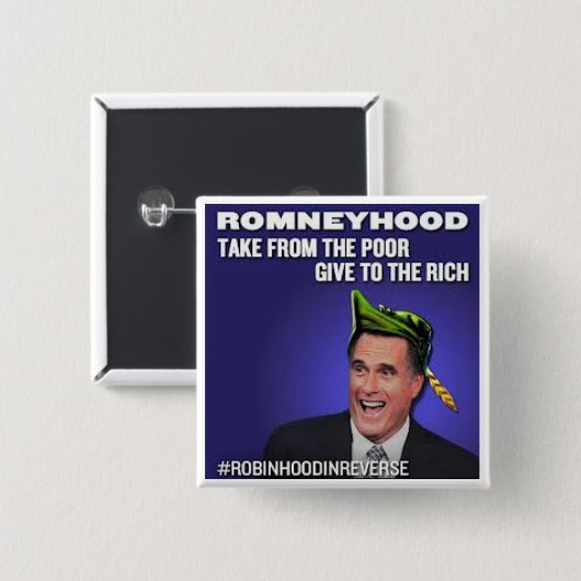 Robin Hood in RückRomneyhood Button (Vorne & Hinten)