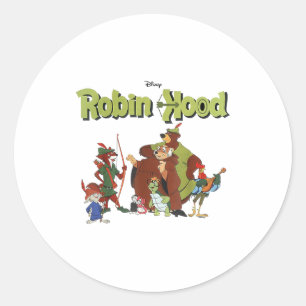 Robin-Hood-Klassiker-Freunde-Geschichtenbuch-Grupp Runder Aufkleber