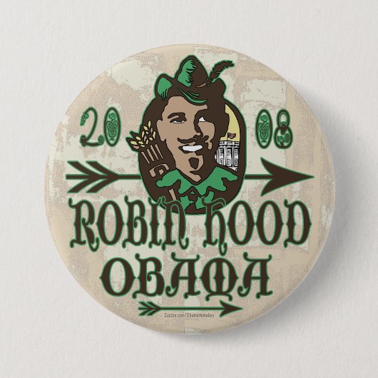 Robin Hood Obama Knopf Button (Vorderseite)