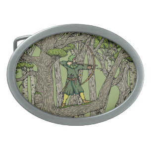Robin Hood Ovale Gürtelschnalle