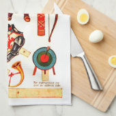 Robin Hood, Paper Doll, Louis Wain Geschirrtuch (Viertel Falte)