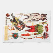 Robin Hood, Paper Doll, Louis Wain Geschirrtuch (Horizontal)