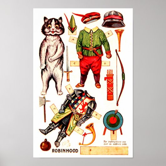 Robin Hood, Paper Doll, Louis Wain Poster (Vorne)