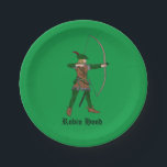 Robin Hood Paper Plate Pappteller<br><div class="desc">Feiern Sie den Sherwood-Stil mit einer robusten Hood-Papiertafel!</div>