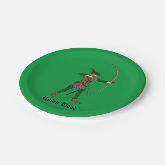 Robin Hood Paper Plate Pappteller (Schrägansicht)
