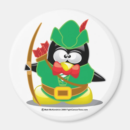 Robin Hood Penguin Magnet (Vorne)