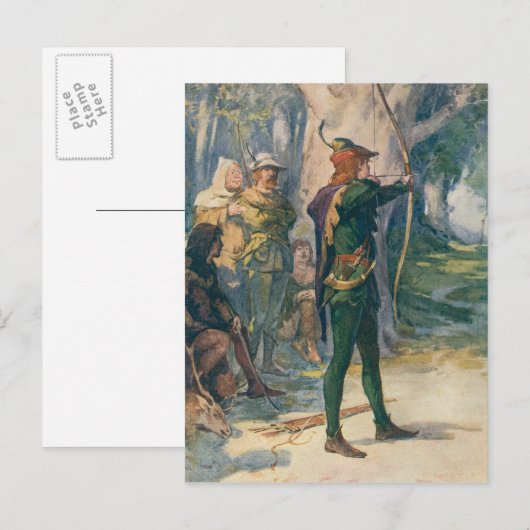Robin Hood Postkarte (Vorne/Hinten)