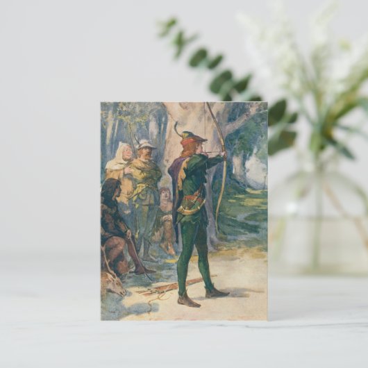 Robin Hood Postkarte (Stehend Vorderseite)