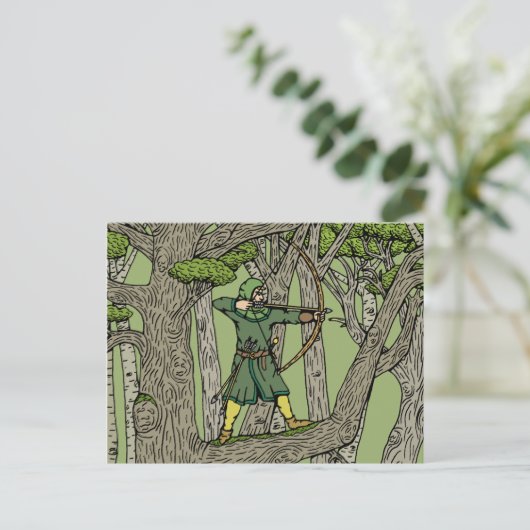 Robin Hood Postkarte (Stehend Vorderseite)