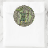 Robin Hood Runder Aufkleber (Tasche)
