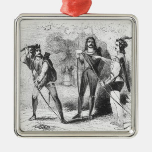 Robin Hood, Scharlachrot und John Ornament Aus Metall