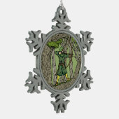 Robin Hood Schneeflocken Zinn-Ornament (Links)