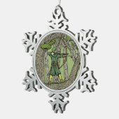 Robin Hood Schneeflocken Zinn-Ornament (Rechts)
