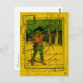 Robin Hood, sein Bow und Pfeil Postkarte (Vorne/Hinten)