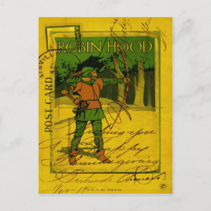 Robin Hood, sein Bow und Pfeil Postkarte