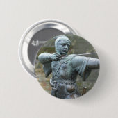 Robin Hood Statue Nottingham Button (Vorne & Hinten)