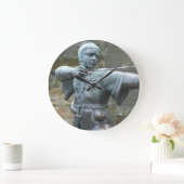 Robin Hood Statue Nottingham Große Wanduhr (Zuhause)
