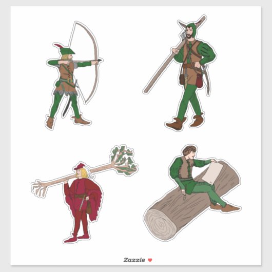 Robin Hood Sticker 4 Pack (Blatt)