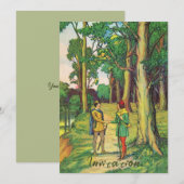Robin Hood und Klein John Einladung (Vorne/Hinten)