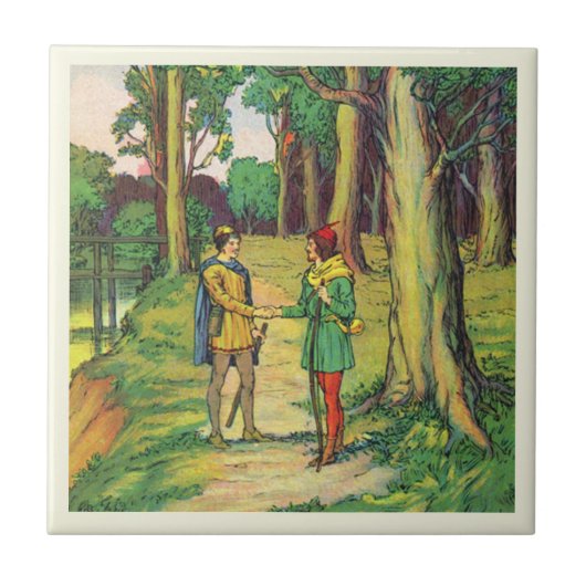 Robin Hood und Klein John Fliese (Vorderseite)