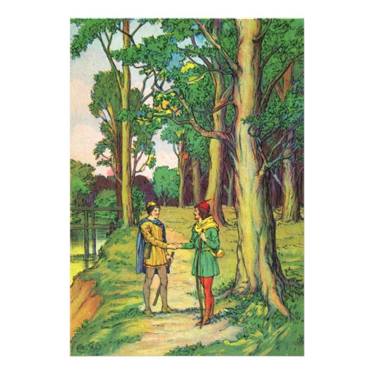 Robin Hood und Klein John  Fotodruck (Vorne)