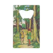 Robin Hood und Klein John Geldbeutel Flaschenöffner (Rückseite)