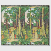 Robin Hood und Klein John  Geschenkpapier (Flach)