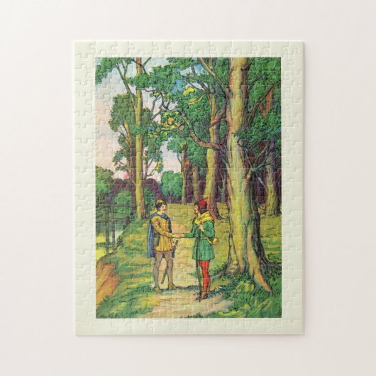 Robin Hood und Klein John Puzzle (Vertikal)