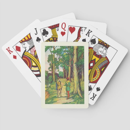 Robin Hood und Klein John Spielkarten (Rückseite)