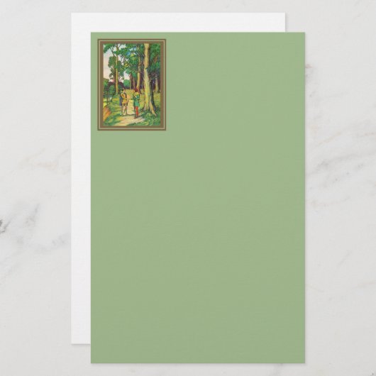 Robin Hood und kleiner John Briefpapier (Vorne/Hinten)