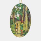 Robin Hood und kleiner John Keramikornament (Links)