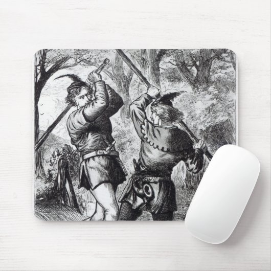 Robin Hood und kleiner John Mousepad (Mit Mouse)