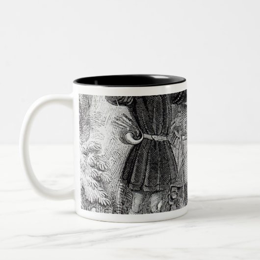 Robin Hood und kleiner John Zweifarbige Tasse (Links)