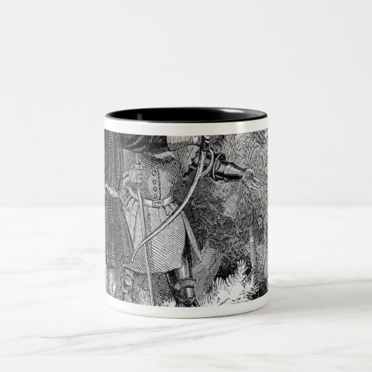 Robin Hood und kleiner John Zweifarbige Tasse (Mittel)