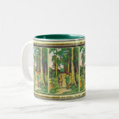 Robin Hood und kleiner John Zweifarbige Tasse (Vorderseite Links)