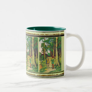 Robin Hood und kleiner John Zweifarbige Tasse