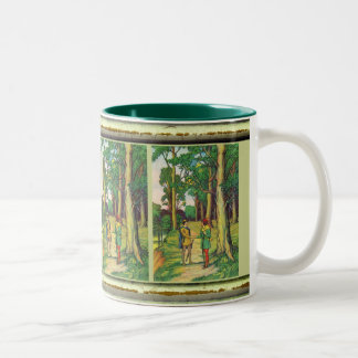 Robin Hood und kleiner John Zweifarbige Tasse