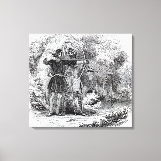 Robin Hood und Little John Leinwanddruck (Vorderseite)