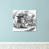 Robin Hood und Little John Leinwanddruck (Insitu (Holzboden))