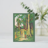 Robin Hood und Little John Postkarte (Stehend Vorderseite)