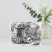 Robin Hood und Little John Postkarte (Stehend Vorderseite)
