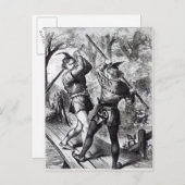 Robin Hood und Little John Postkarte (Vorne/Hinten)