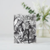 Robin Hood und Little John Postkarte (Stehend Vorderseite)