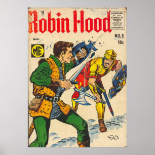 Robin Hood Vintage-Comic-Cover-Art Poster