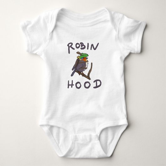 Robin Hood-Vogel Baby Strampler (Vorderseite)